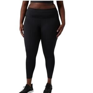 Athleta Black Women's Lightweight Accelerate 7/8 Tight Leggings Size 1X